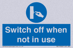 Switch off when not in use